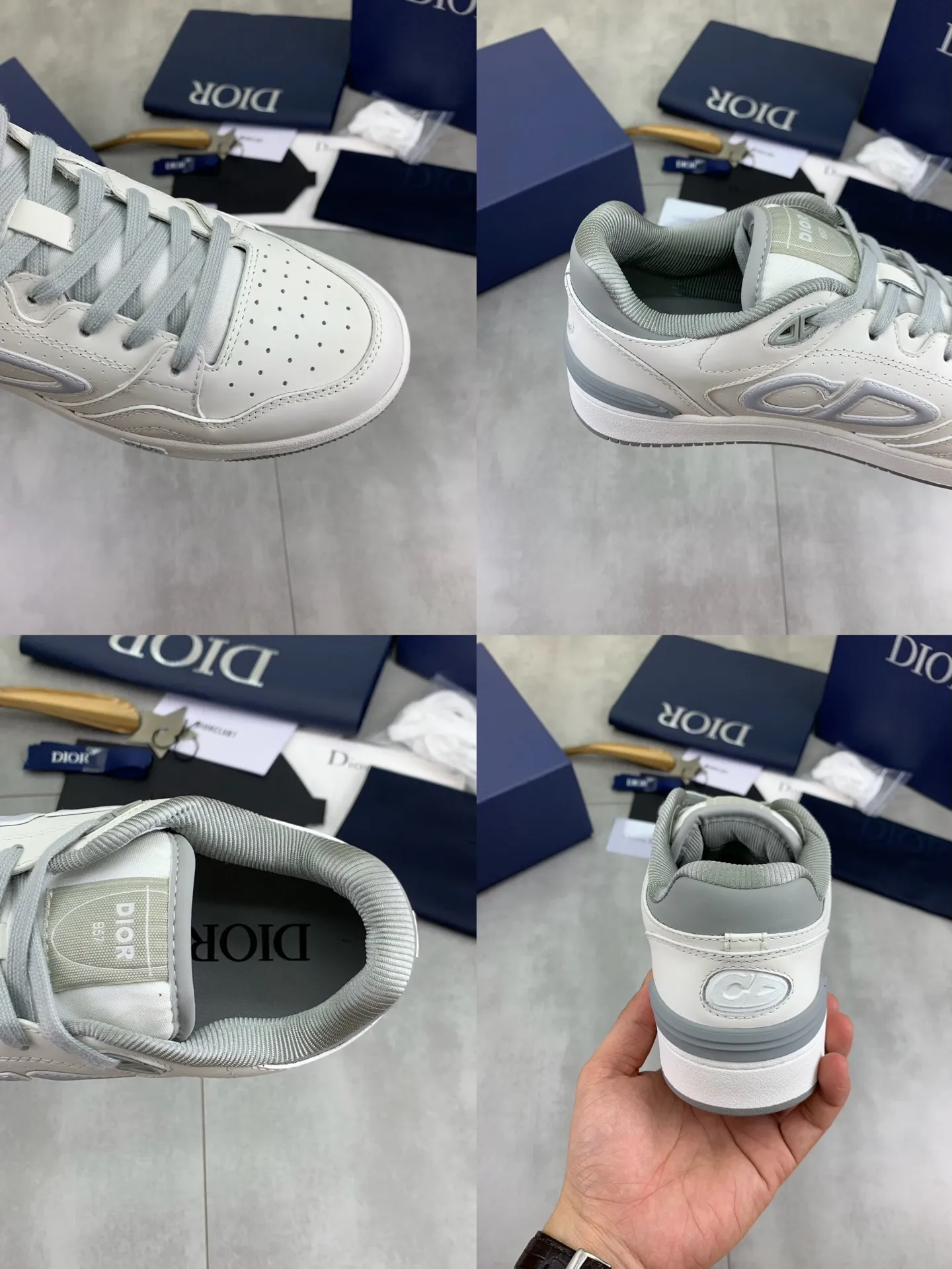 Factory price P760💰Low-top series 💎Top quality💎Dior's latest B57 low-top series original couple's mid-top sports sneakers Top high-end version Purchasing quality Original development Dior spring and autumn new B57 low-top couples' sports shoes are new products in this series, (Dior) B57 low-top sports shoes, original version 15560💰Purchased early spring new presbyopic sports shoes A favorite among major celebrities and Internet celebrities. The on-foot effect is very nice. The B57 sports sneakers are made by Italian craftsmen. They have distinct layers and a unique three-dimensional effect. They show a modern and elegant style, comparable to Dior  A classic style from Dior. Crafted from smooth black calf leather with beige and black Oblique print panels on the sides. The "CD Icon" shaped shoelace eyelets are clever and delicate, and the two-color rubber sole, rear collar and heel are all equipped with the brand's iconic details to enhance the style. Oblique printed straps at the ankle allow for an adjustable fit to complement the overall design. Fashionable and versatile, it can complement any look.                        Imported silk cowhide stitching with CD embroidery printing; 5⃣️colors🉑️choice TPU outsole Size: women’s 36-40 men’s: 38-46 (men’s sizes 38, 45, 46 are custom-made, non-refundable and non-exchangeable)